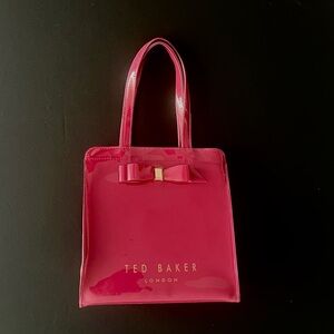 Ted Baker Pink Glossy Tote with Bow Detail